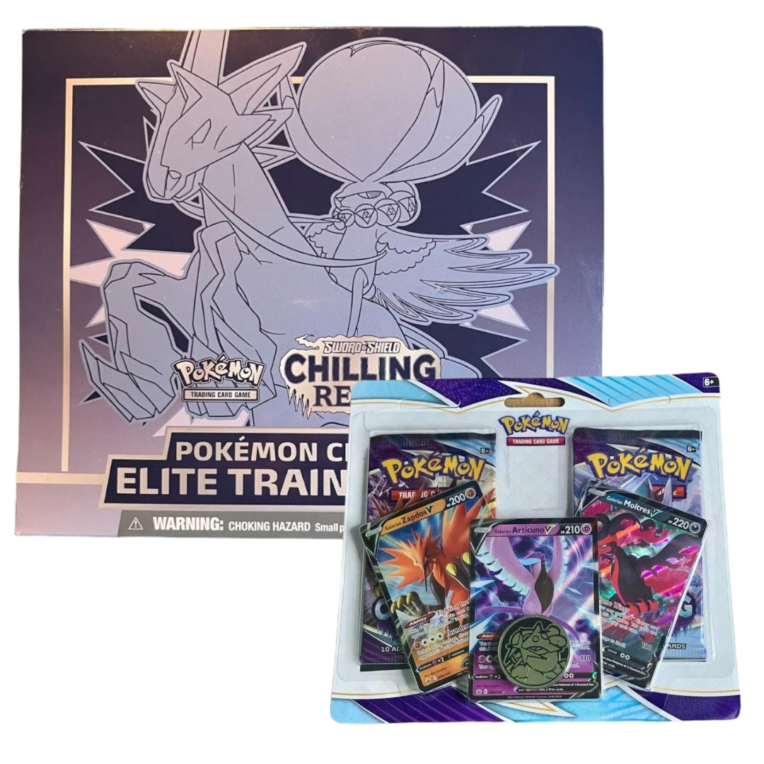 Chilling Reign Pokemon Center Exclusive Elite Trainer Box Ice Rider top Calyrex