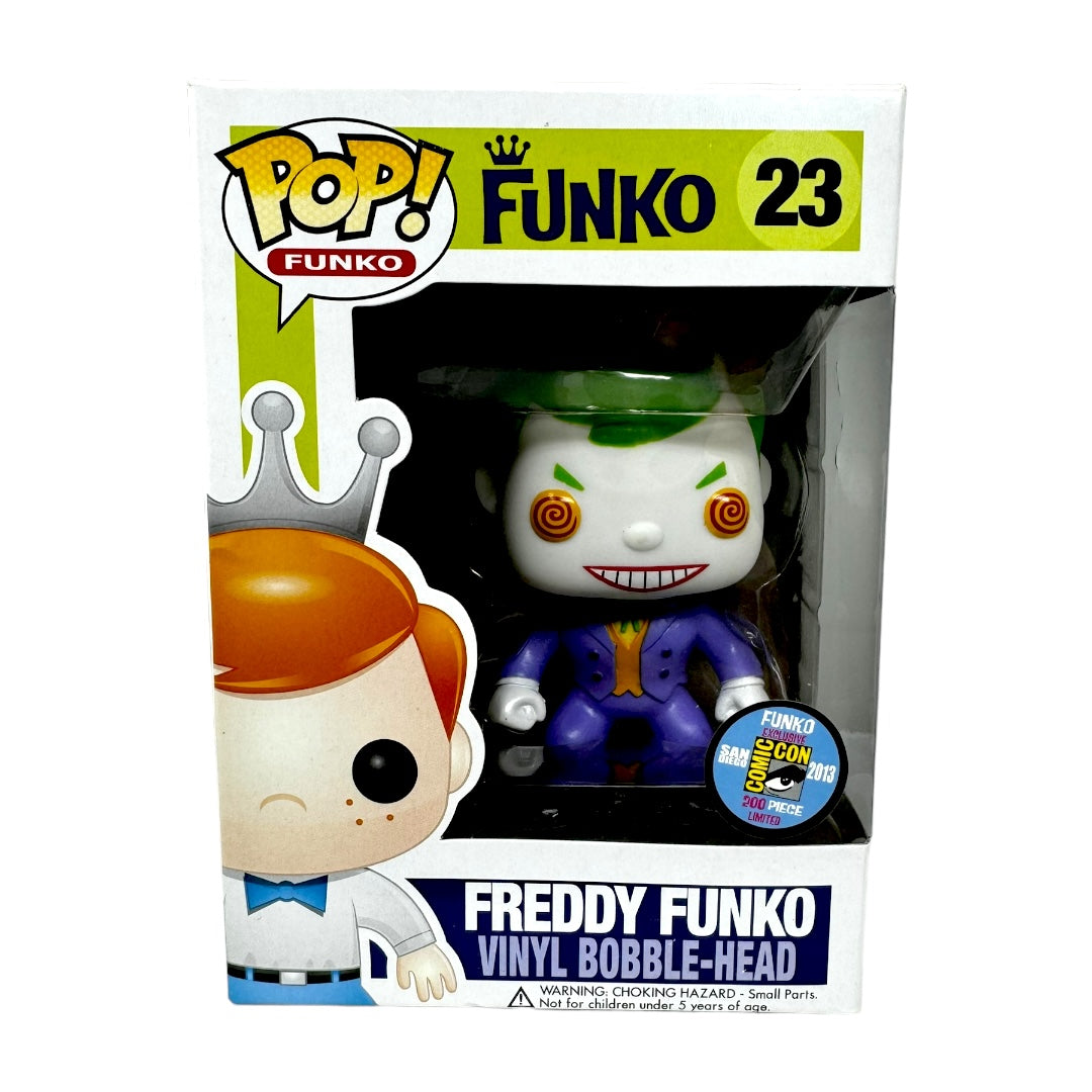 Freddy selling Funko joker Pop