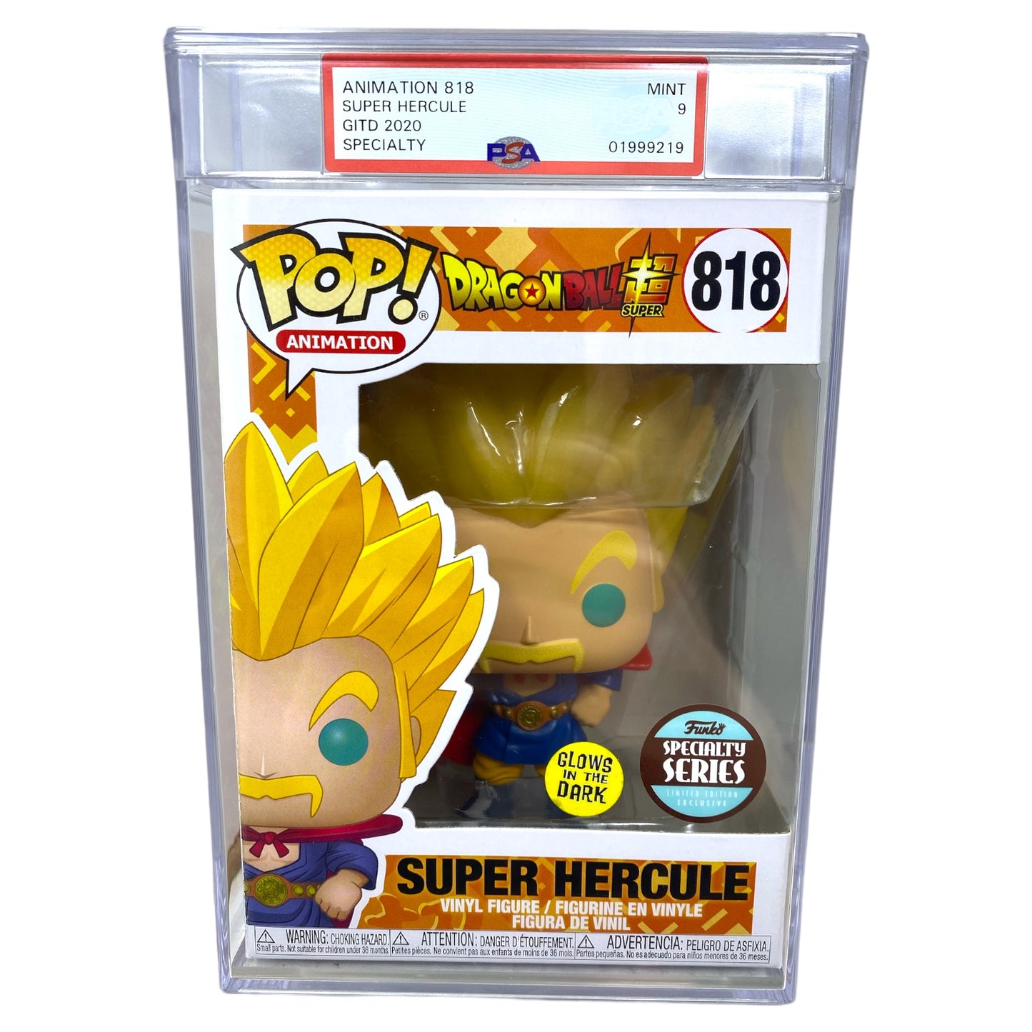 PSA Grade 9 Glow in the dark 2020 Super Hercule 818