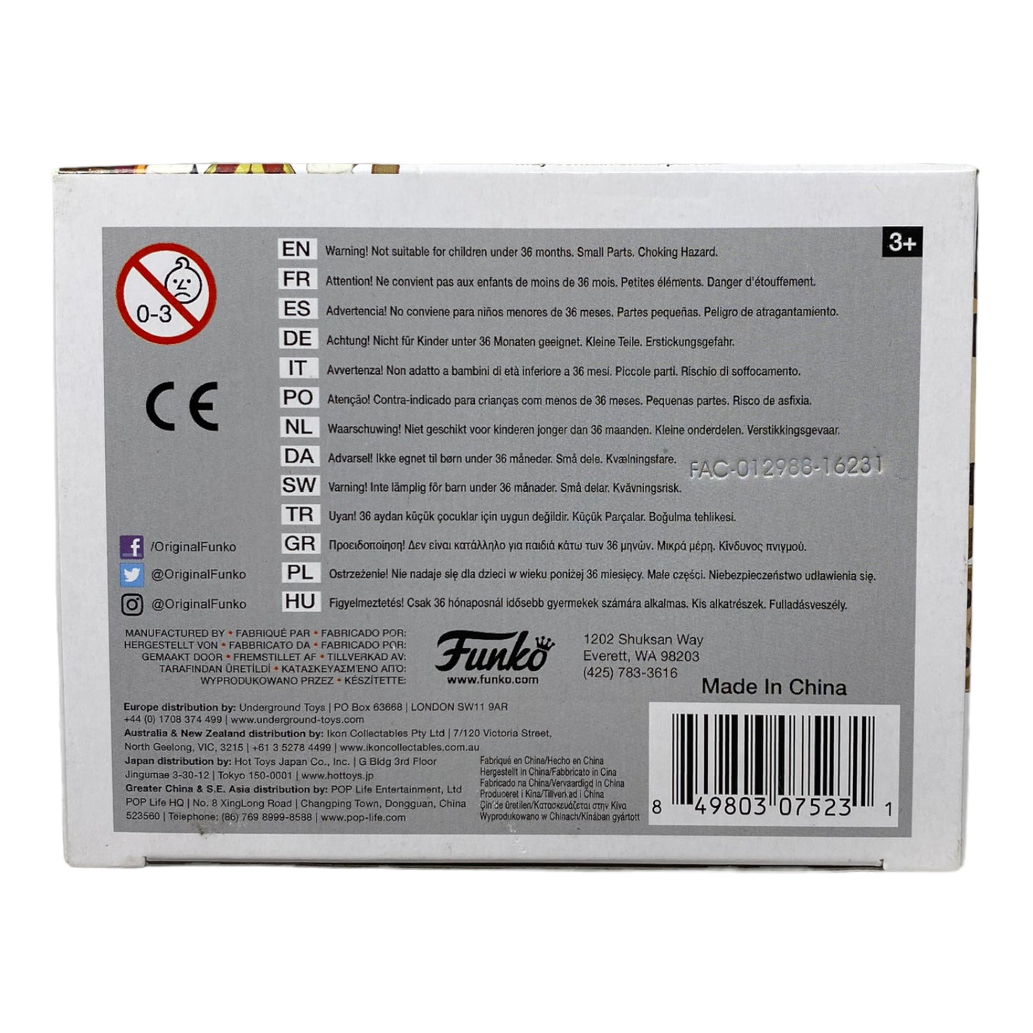 2016 Barbossa with Monkey 225, NYCC 100 pcs