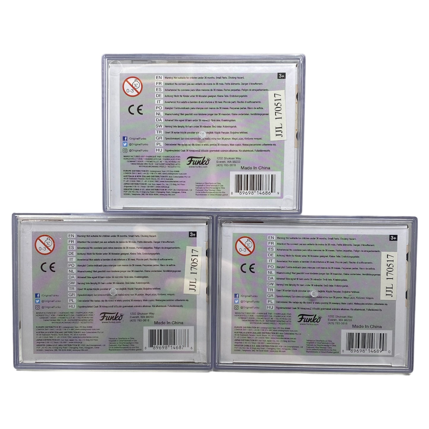 Sequentially PSA Graded - Freddy Funko as Rangers Set, 2017 SDCC 525 pcs 8.5 red 8.5 blue 9 white ranger