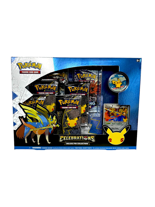 Pokemon Celebrations Deluxe Pin Collection Case Box Set Zacian