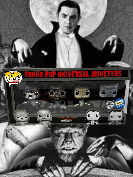 Sold 4 Pack Metallic Universal Monsters LE300