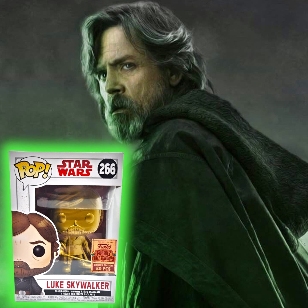 Sold 10/7 2019 SDCC Freaky Tiki Fundays Gold Luke Skywalker LE80