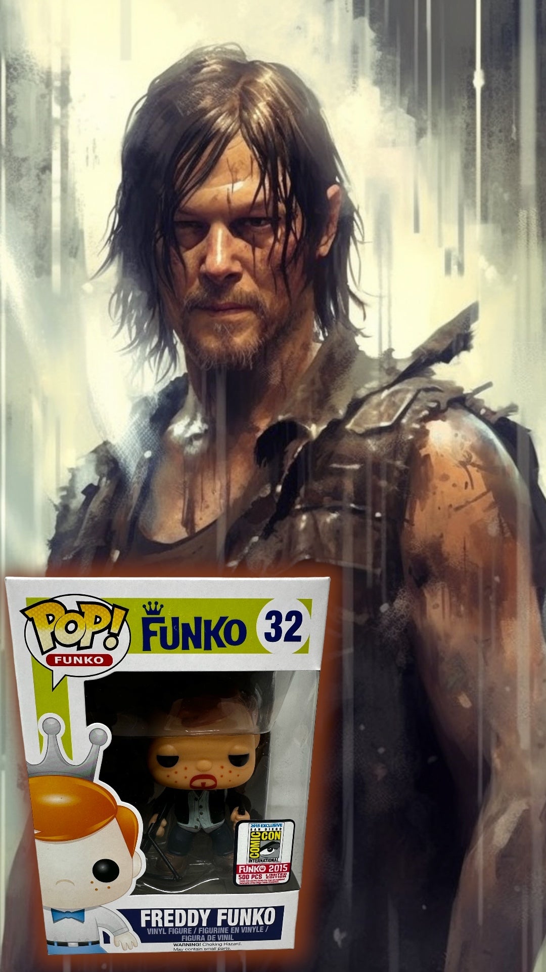 Sold 2015 SDCC Freddy Funko Daryl Dixon (Non Bloody) LE500