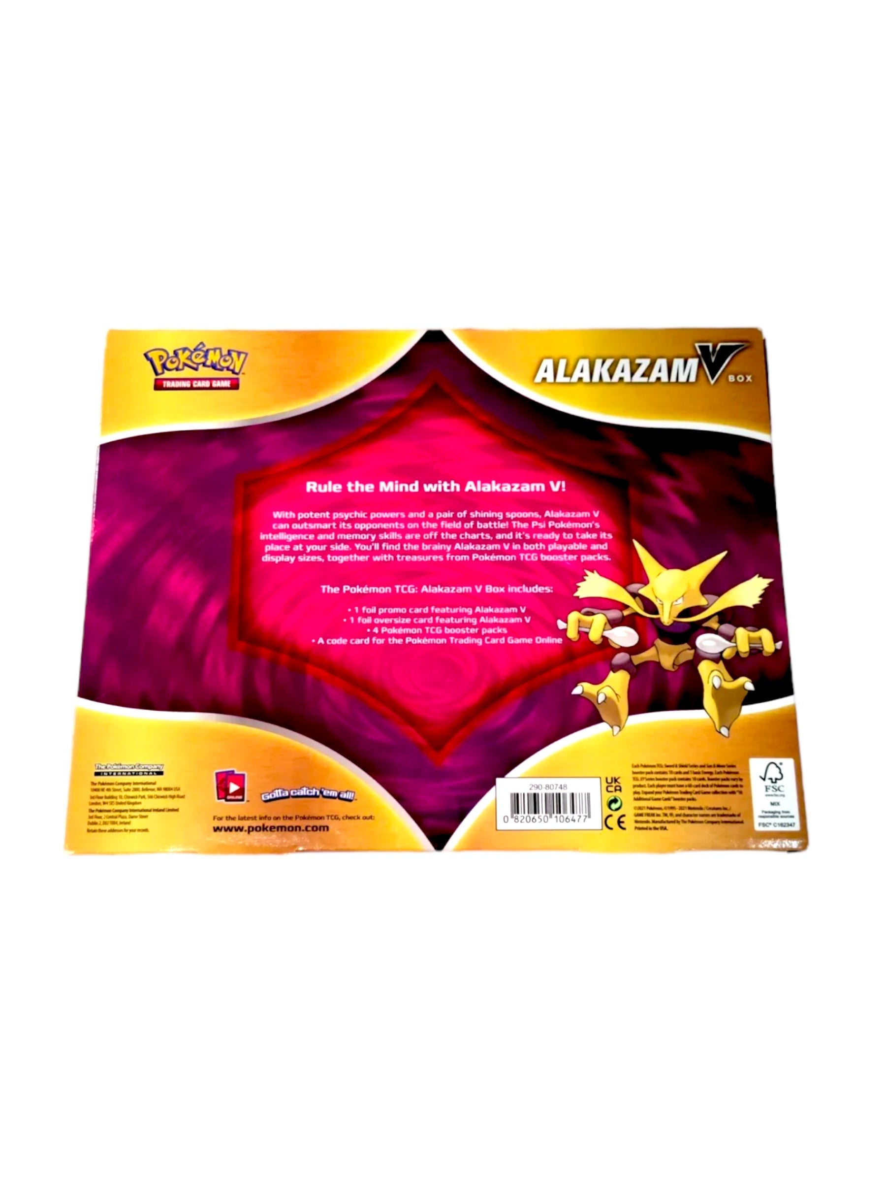 Pokmon: Alakazam V Box Toy Cabal Pokmon: Alakazam V Box Toy Cabal