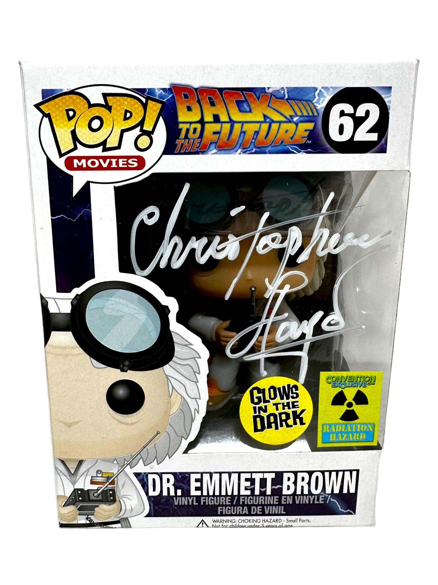 Sold 2014 GITD Con Exclusive Dr. Emmet Brown 62 Autographed JSA COA and #50 replacement box