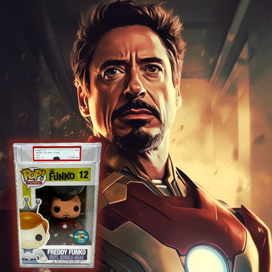 Sold 10/4 2012 SDCC Freddy Funko Tony Stark 12 LE96 PSA7