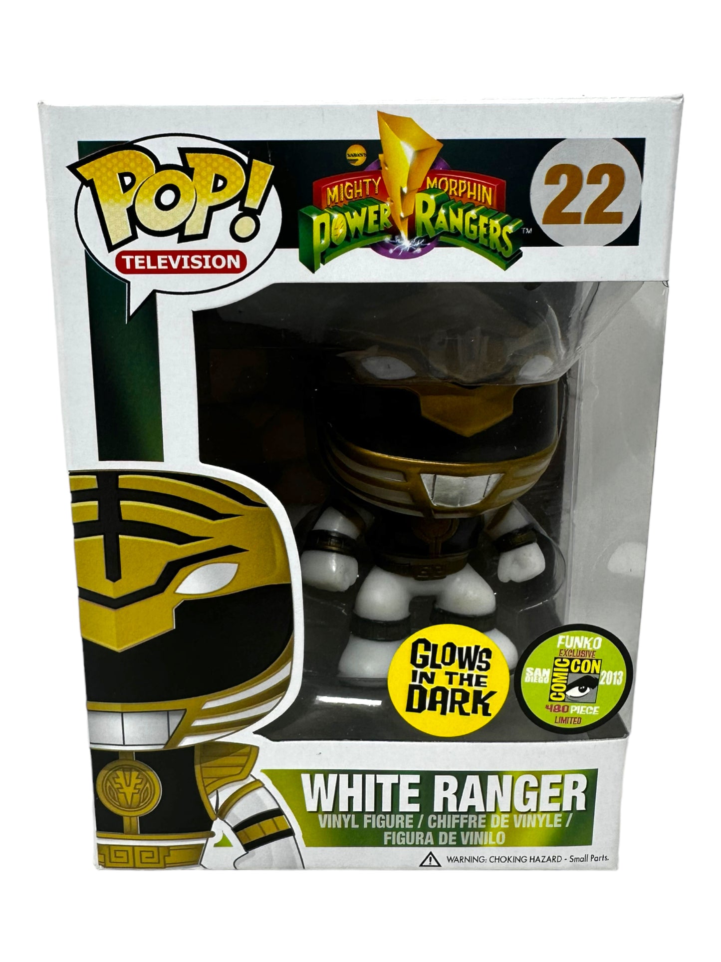 Sold 10/21 2013 SDCC White Ranger GITD LE480