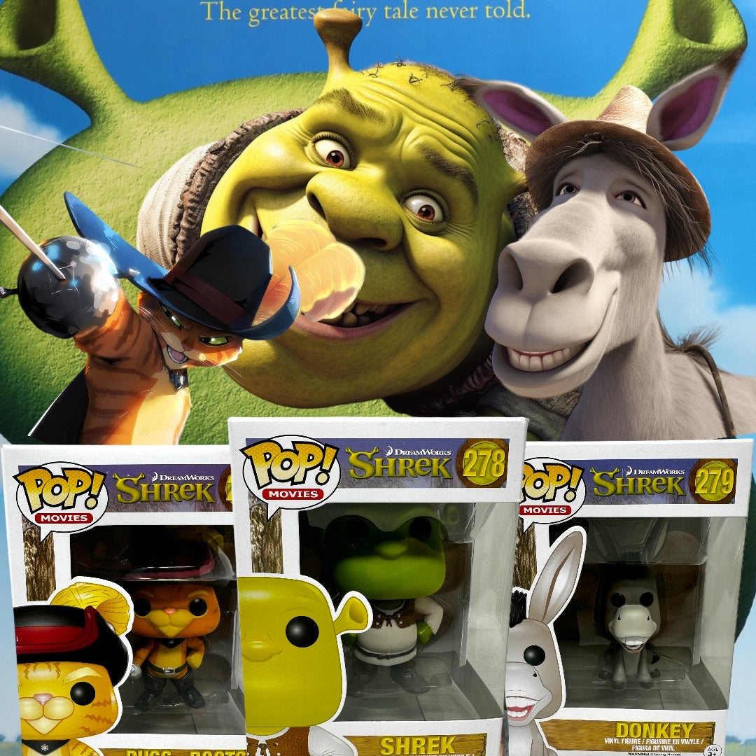 Sold 2015/16 Shrek, Donkey, Puss in Boots Bundle!