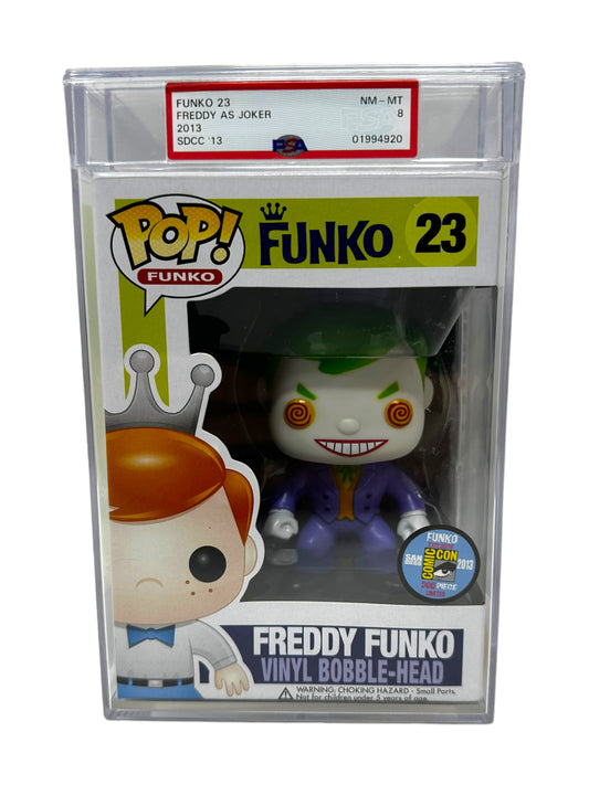 SOLD 2013 SDCC Freddy Funko Joker LE200 PSA 8