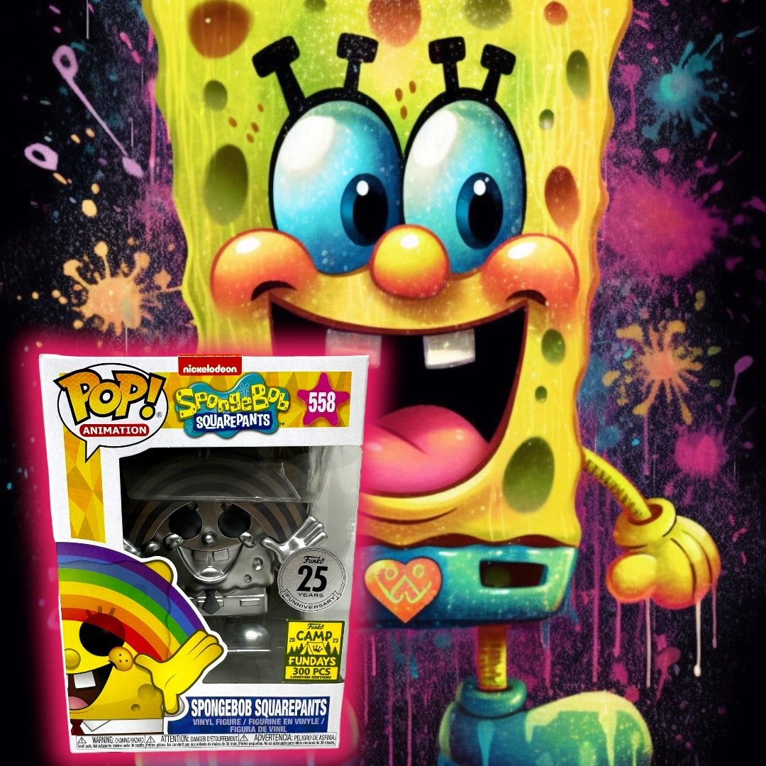 Sold - 2023 SDCC Fundays SpongeBob SquarePants 528 LE300 Platinum very clean