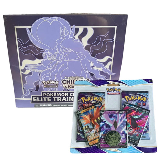 Shadow Rider Calyrex Pokemon Center Exclusive Chilling Reign Elite Trainer ETB Error Box & Apology Blister Pack