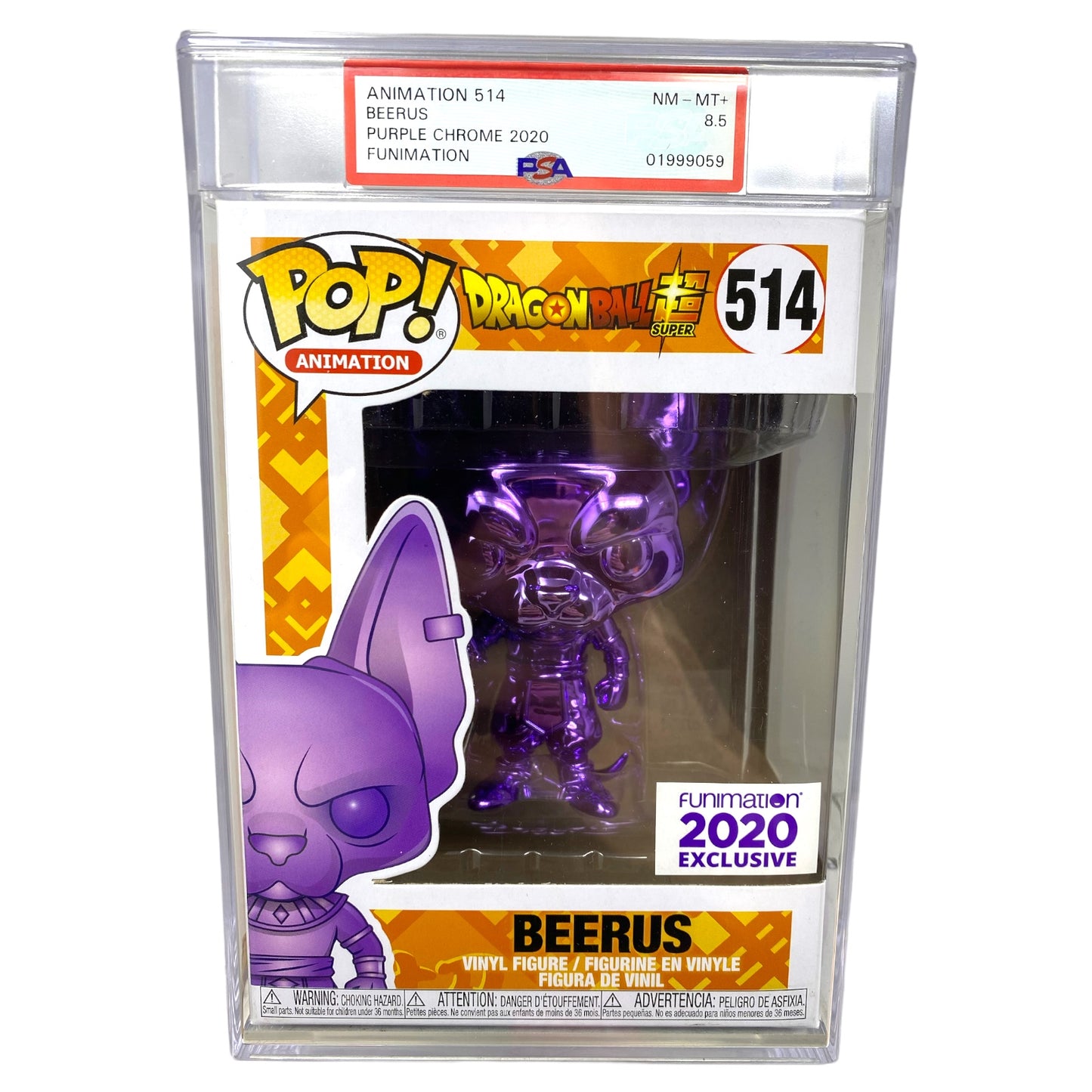 PSA Grade 8.5 2020 Purple Chrome Beerus