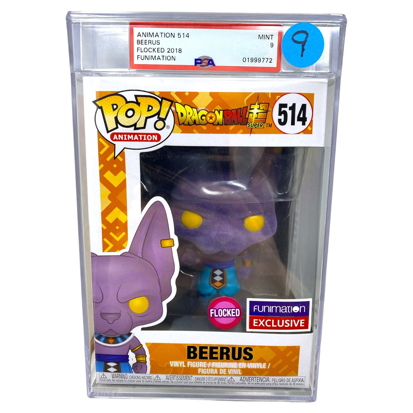 PSA Grade 9 2018 Flocked Beerus 514