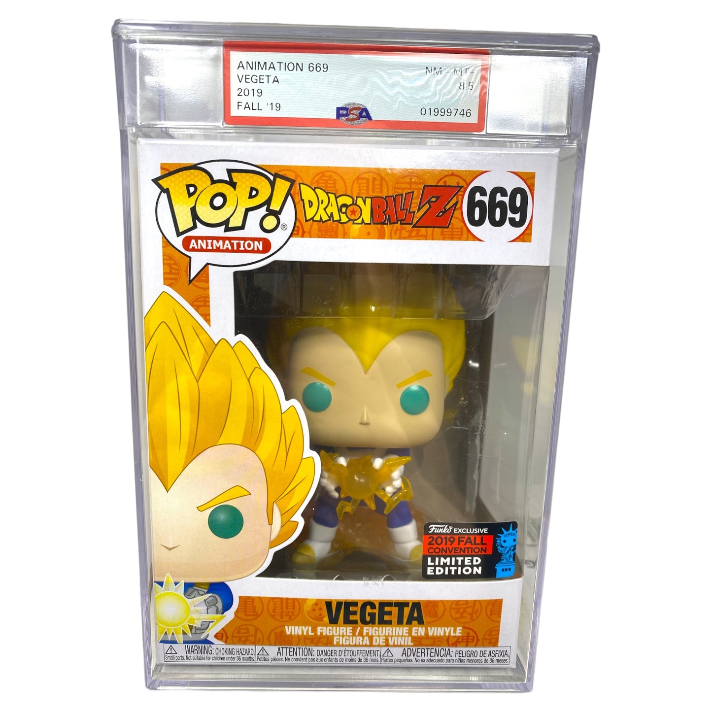 PSA Grade 8.5 2019 Vegeta 669 Fall Convention