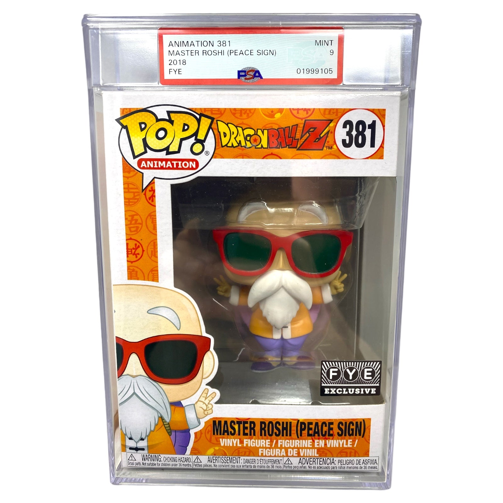 PSA Grade 9 2018 Master Roshi (Peace Sign) 381 – Toy Cabal