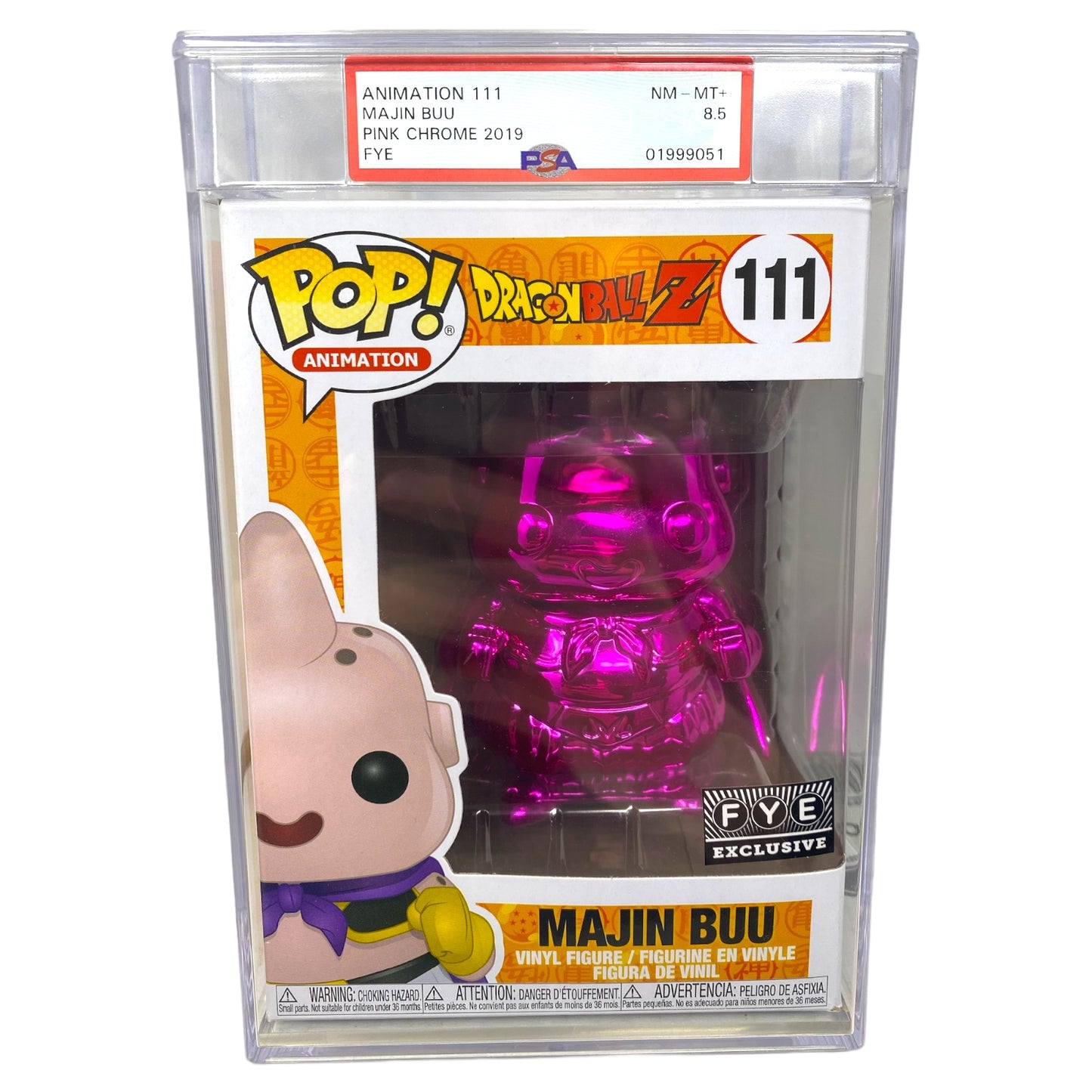 PSA Grade 8.5 2019 Majin Buu 111 Pink Chrome