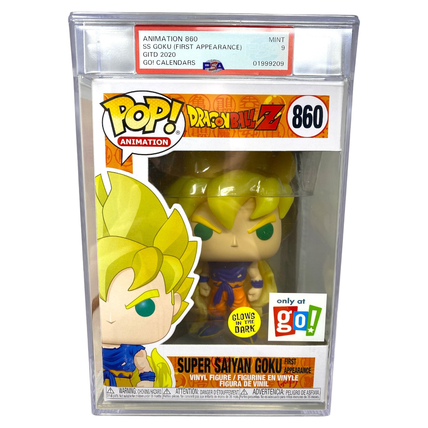 PSA Grade 9 2020 Super Saiyan Goku First Appearance 860 Glow in the Dark