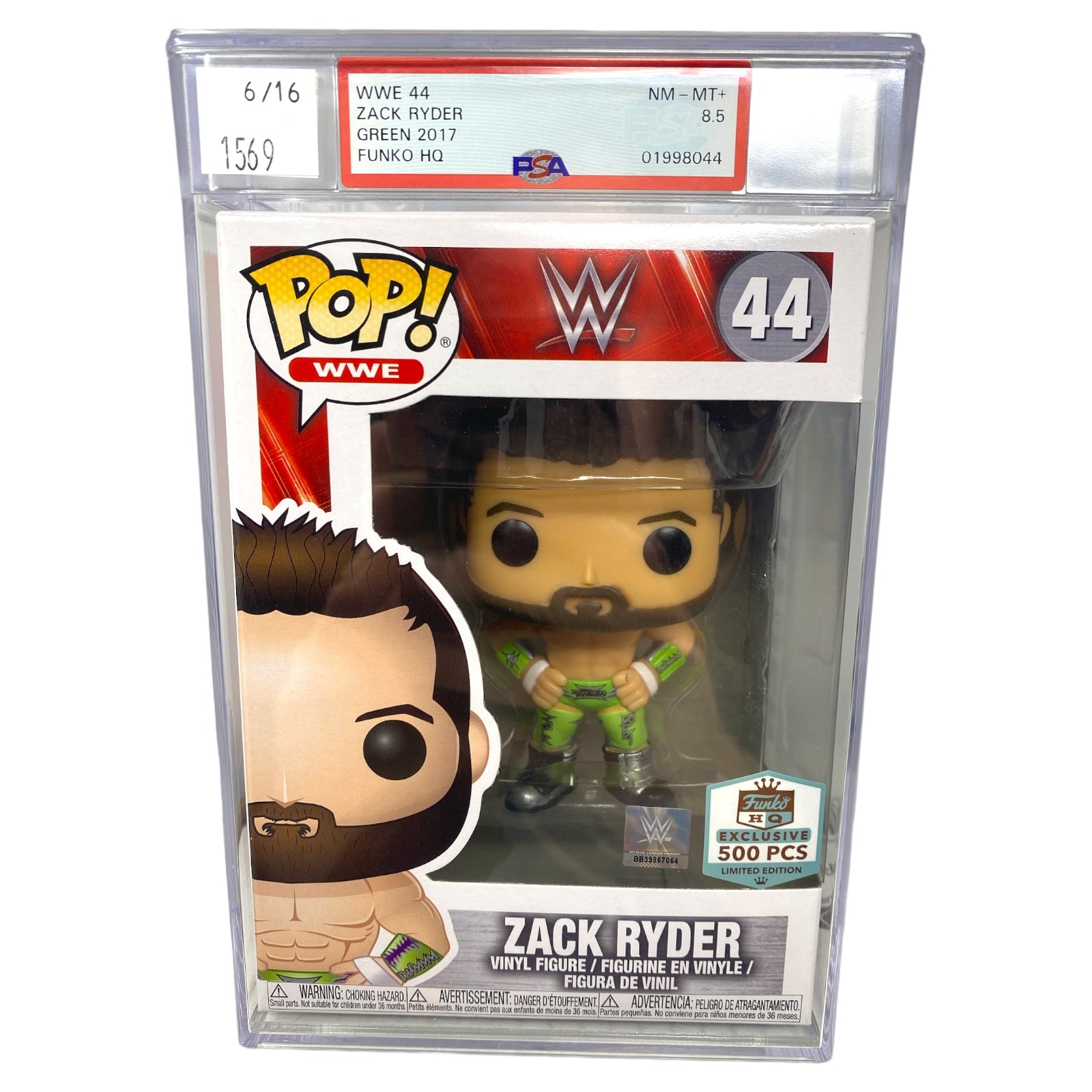 PSA Grade 2017 Zack Ryder 44 Funko HQ 500 pcs