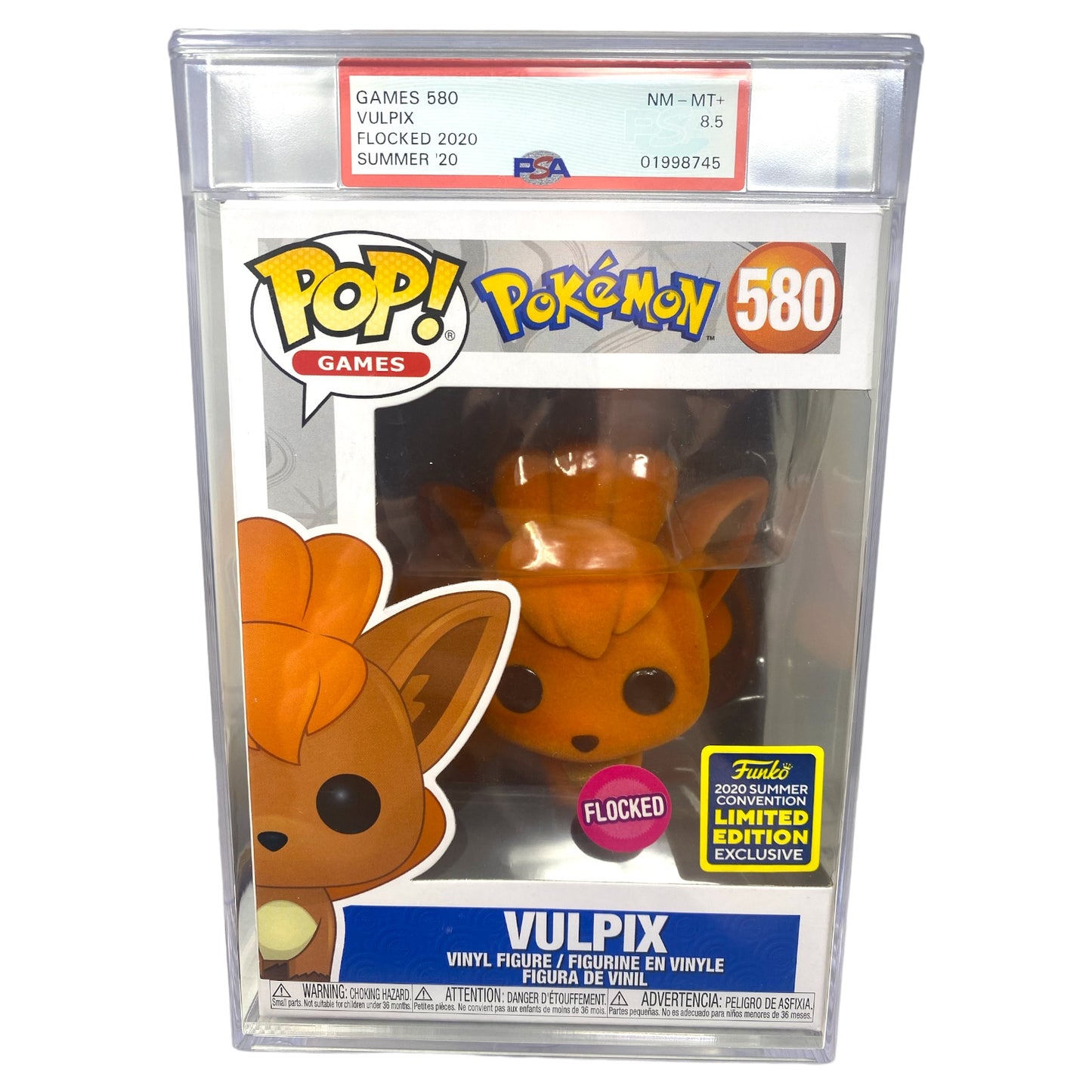 Sold PSA Grade 8.5 2020 Flocked Vulpix Summer Convention