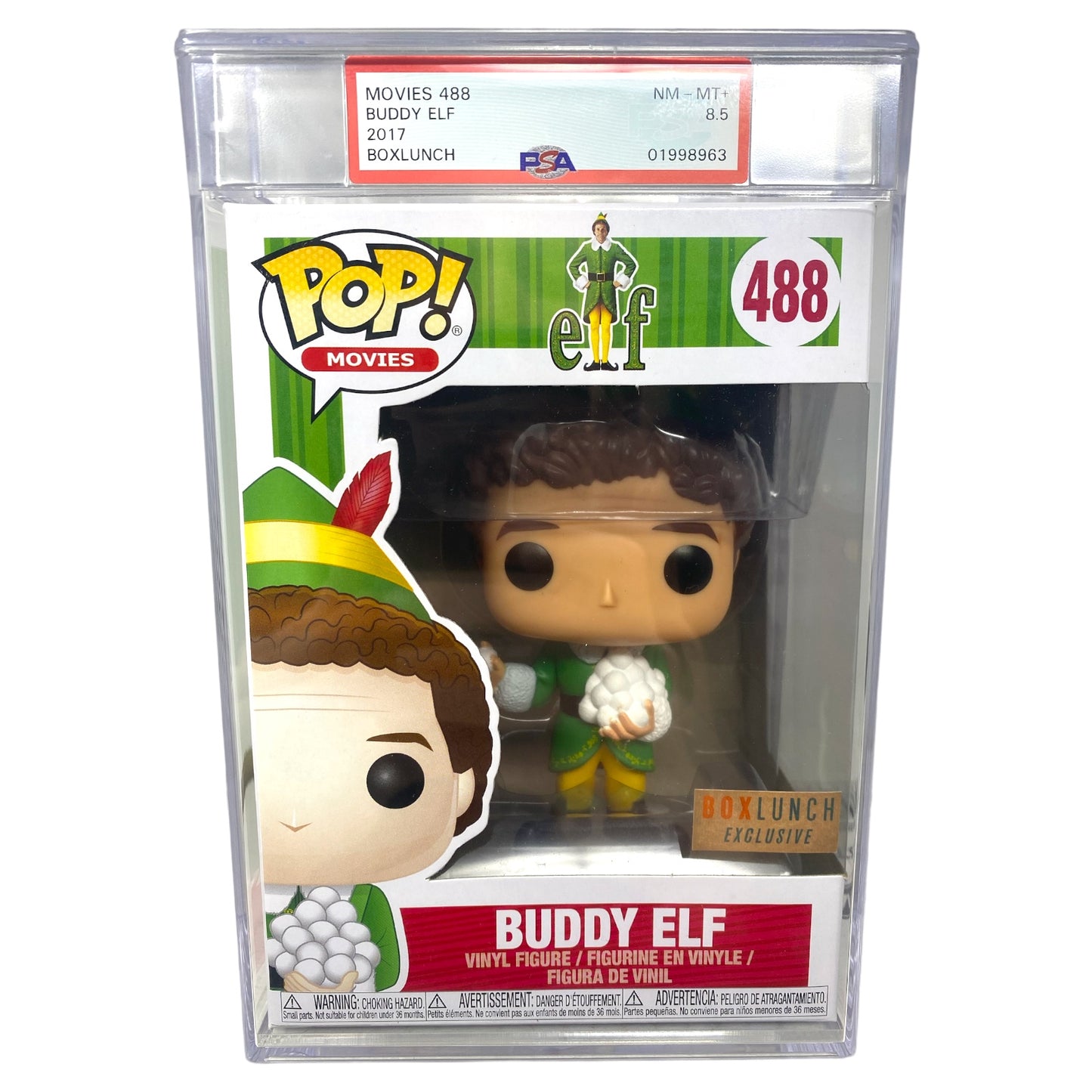 PSA Grade 8.5 2017 Buddy Elf 488 Box Lunch Exclusive