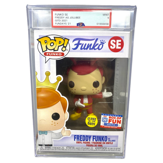 PSA Grade 9 2021 Freddy Funko as Jollibee SE Glow in the Dark 1000pcs