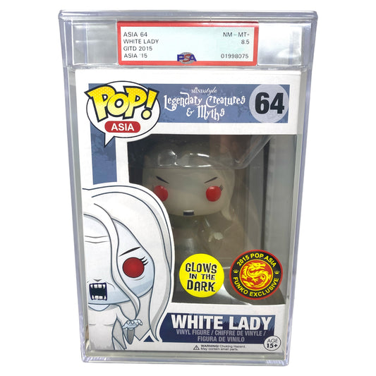 PSA Grade 8.5 2015 White Lady 64 Glow in the Dark, Pop Asia Exclusive