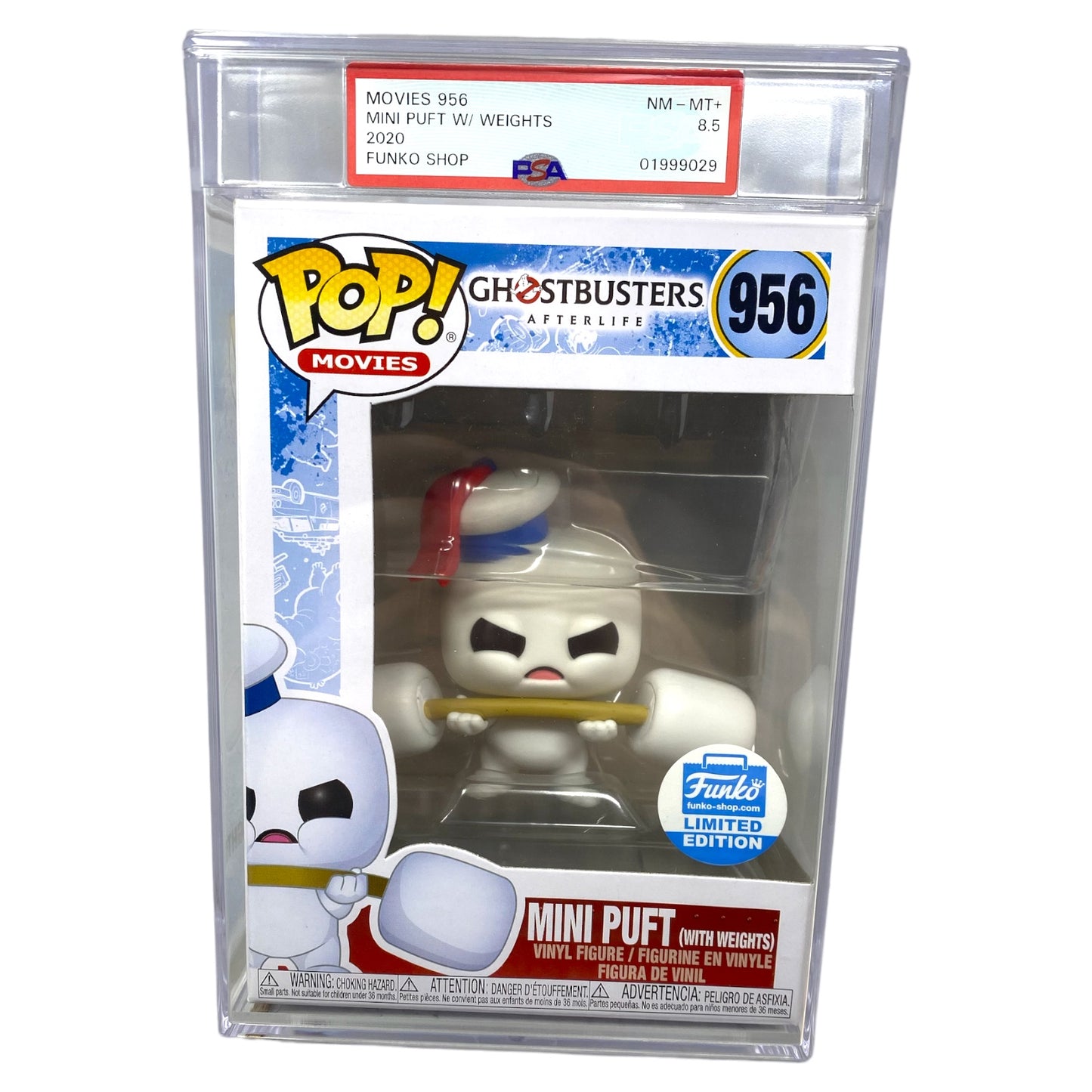 PSA Grade 8.5 2020 Mini Puft (with weights) 956 Funko Shop Exclusive