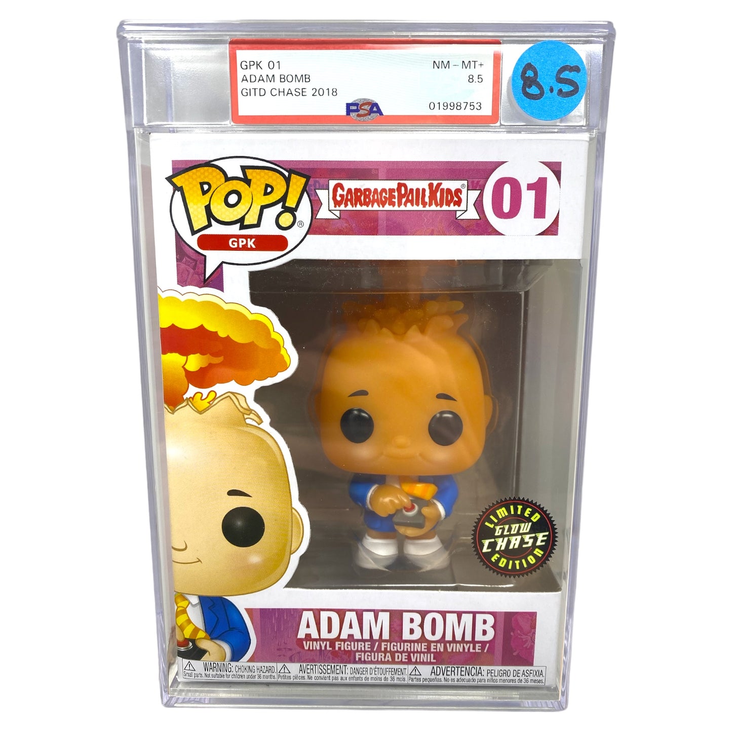 PSA Grade 8.5 2018 Adam Bomb 01 Glow in the Dark Chase