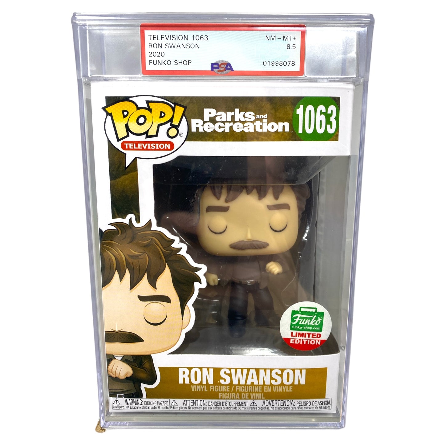 PSA Grade 8.5 2020 Ron Swanson 1063 Funko Shop Exclusive