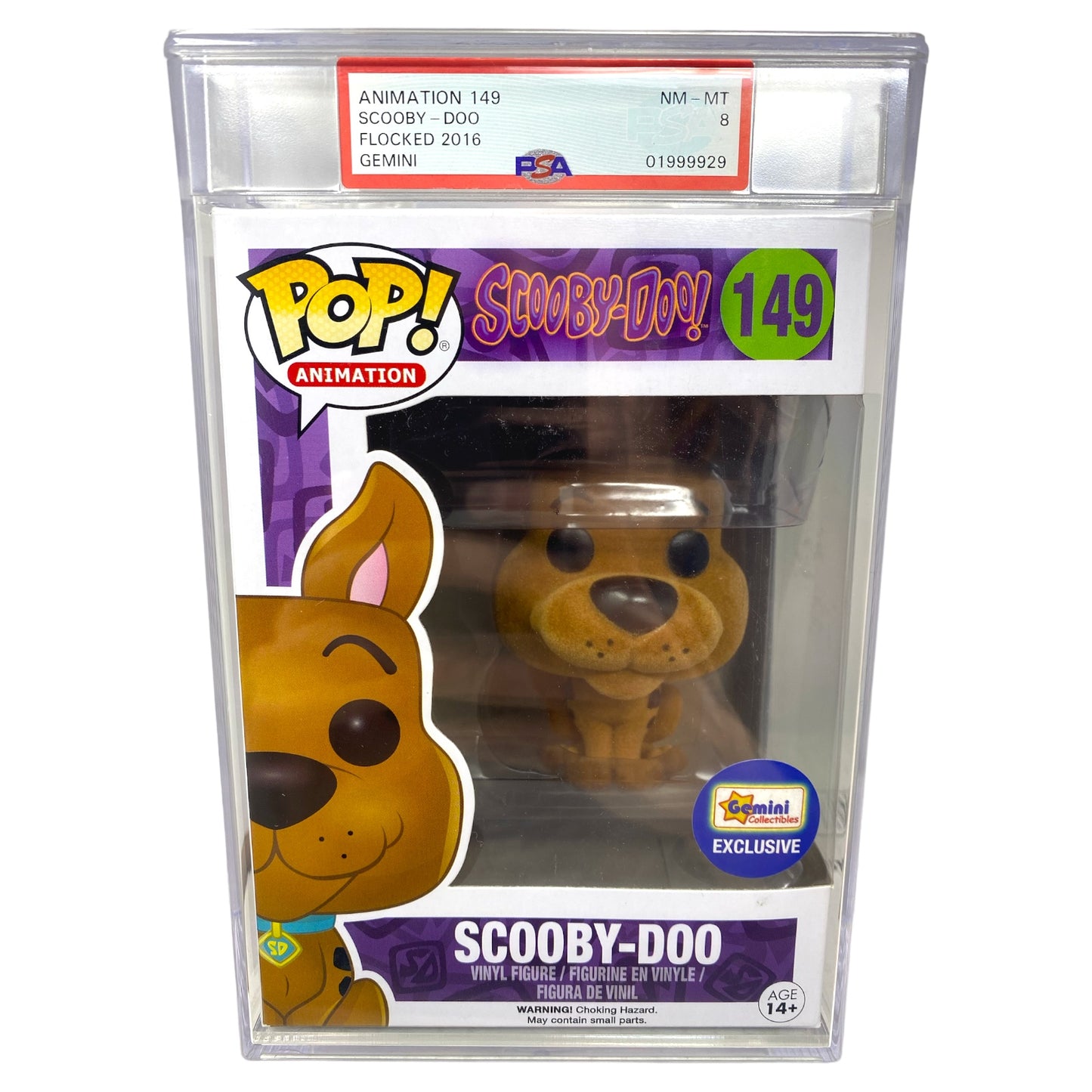 PSA Grade 8 2016 Flocked Scooby-Doo 149 Gemini Exclusive