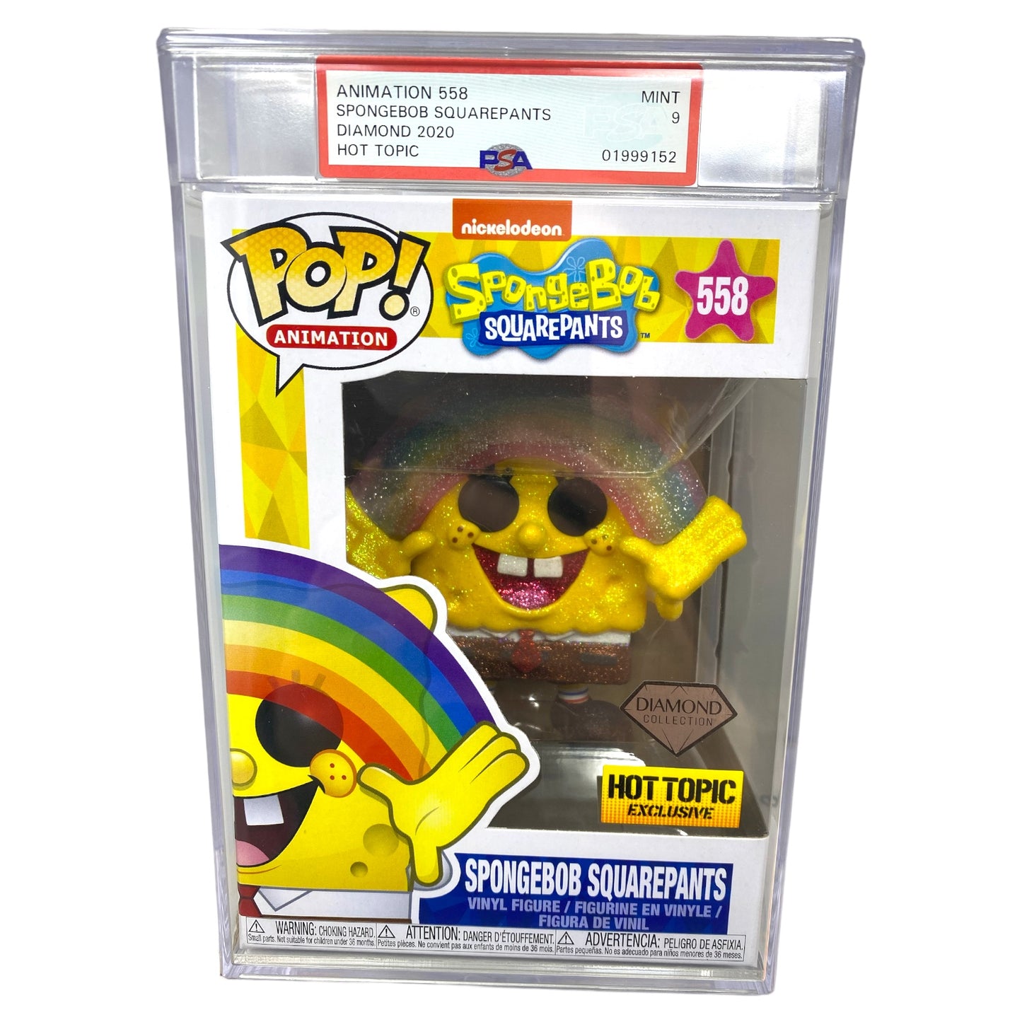 PSA Grade 9 2020 Diamond Collection SpongeBob SquarePants 558 Hot Topic