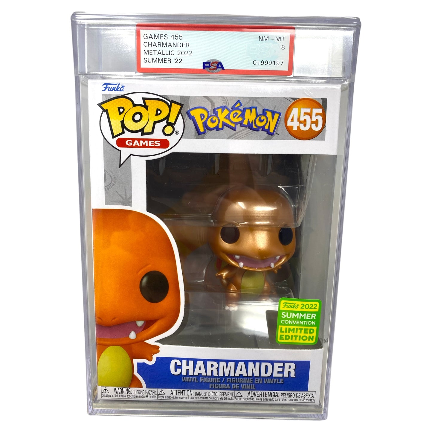 PSA Grade 8 Metallic Charmander 455 Summer Convention