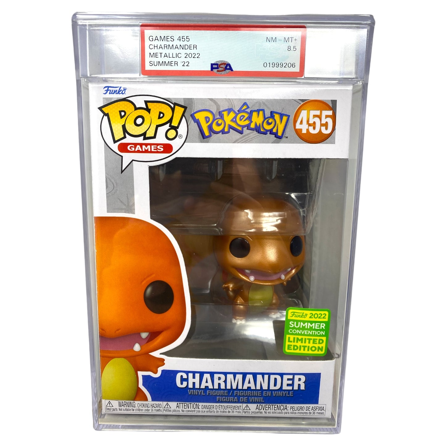 PSA Grade 8.5 2022 Metallic Charmander 455 Summer Convention