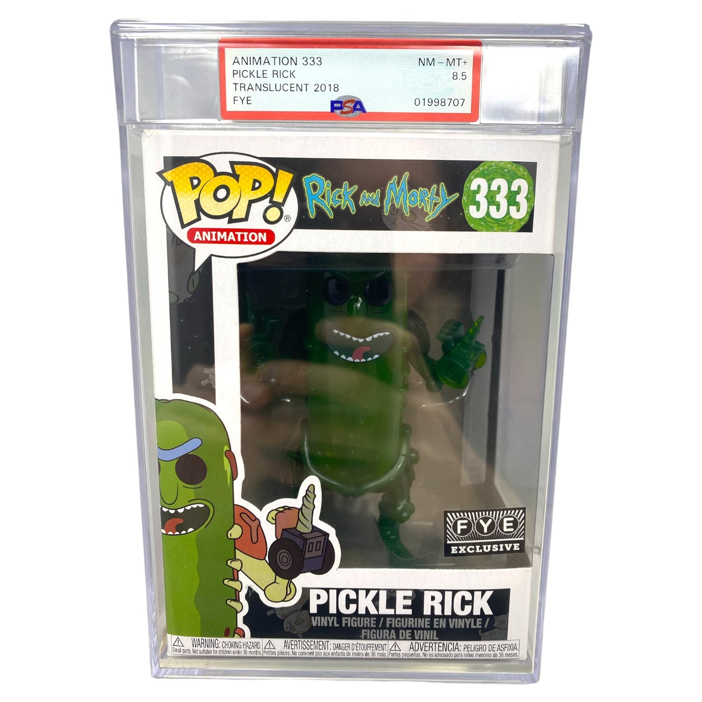 PSA Grade 8.5 2018 Translucent Pickle Rick 333 FYE