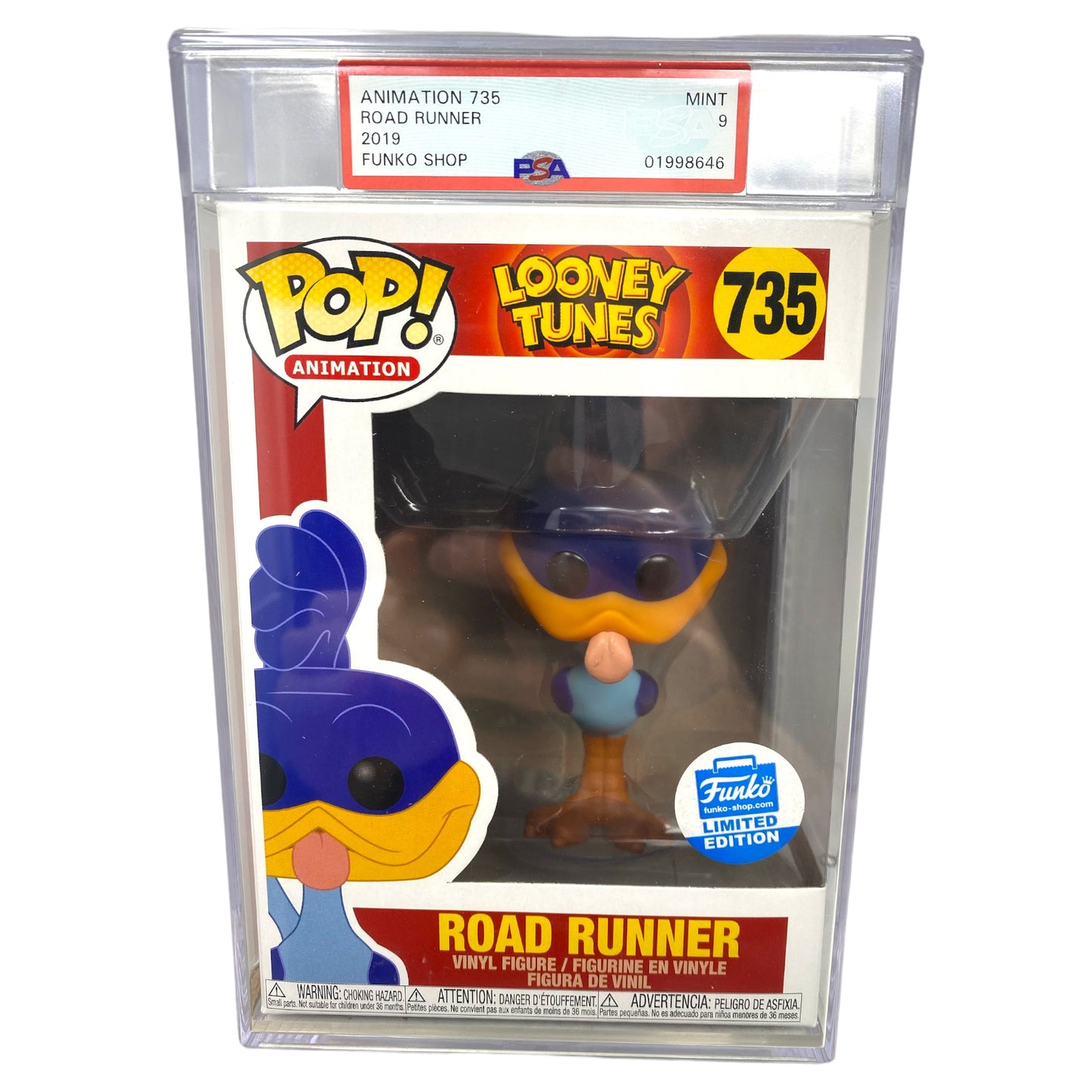 PSA Grade 9 2019 Road Runner 735 Funko Shop Exclusive