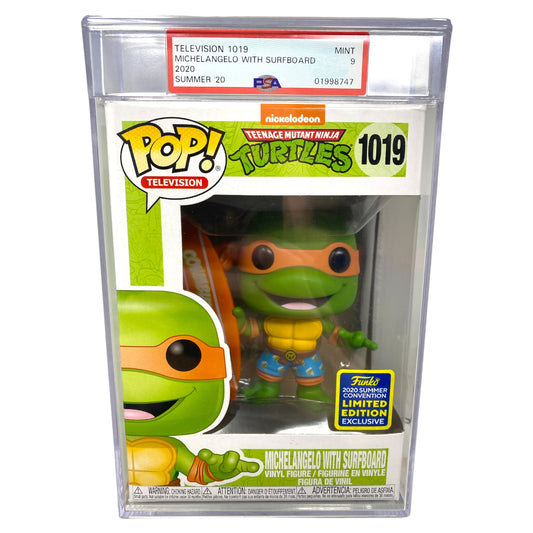 PSA Grade 9 2020 Michelangelo with Surfboard 1019 Summer Convention