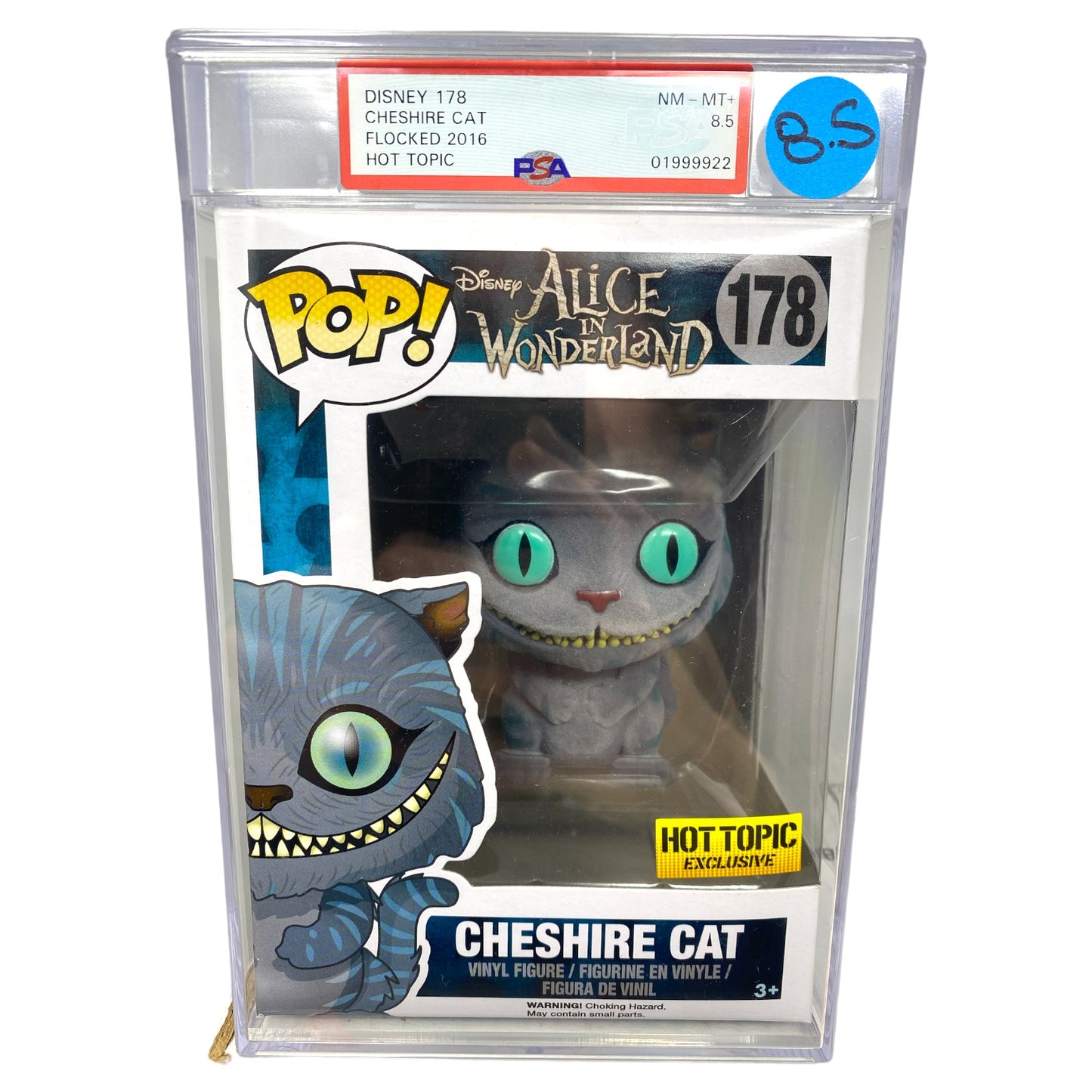 PSA Grade 8.5 Flocked 2016 Cheshire Cat 178 Hot Topic