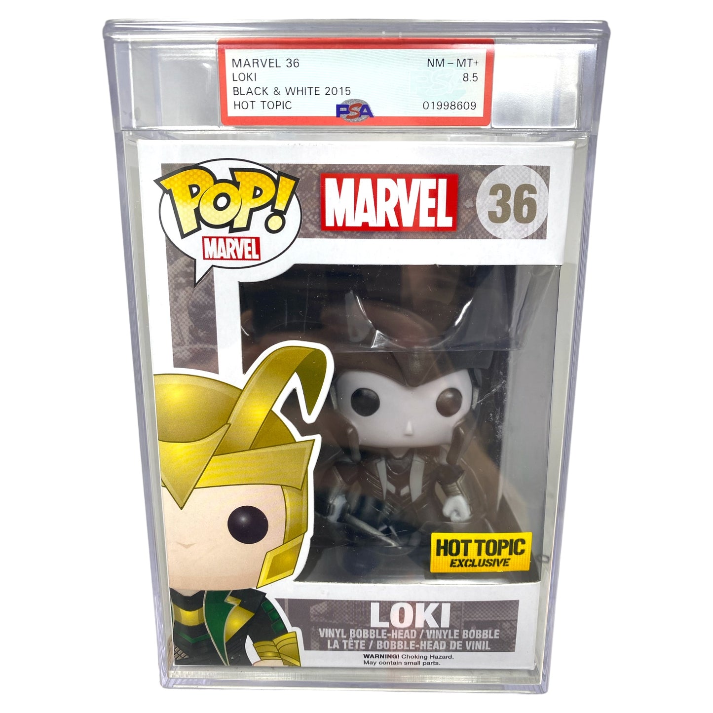 PSA Grade 8.5 2015 Loki 36 Black and White Hot Topic