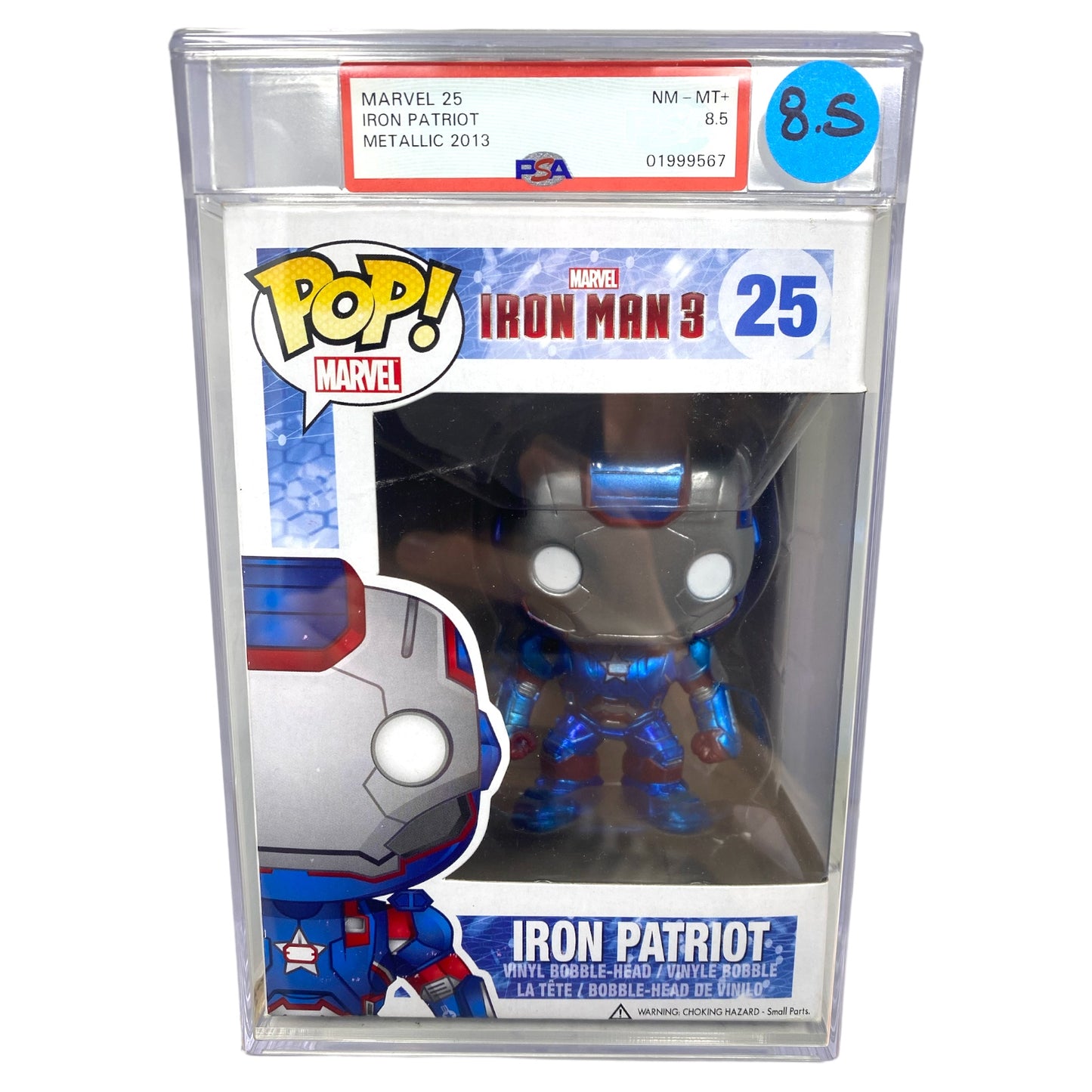 PSA Grade 8.5 2013 Metallic Iron Patriot 25