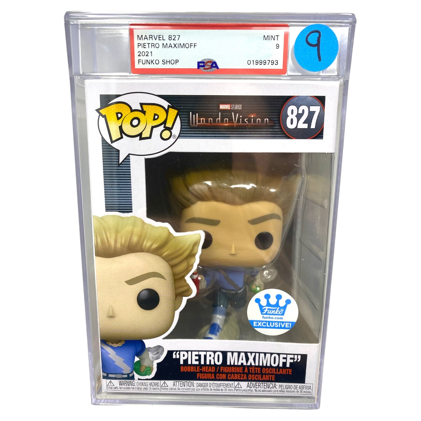 PSA Grade 9 2021 “Pietro Maximoff” 827 Funko Shop Exclusive