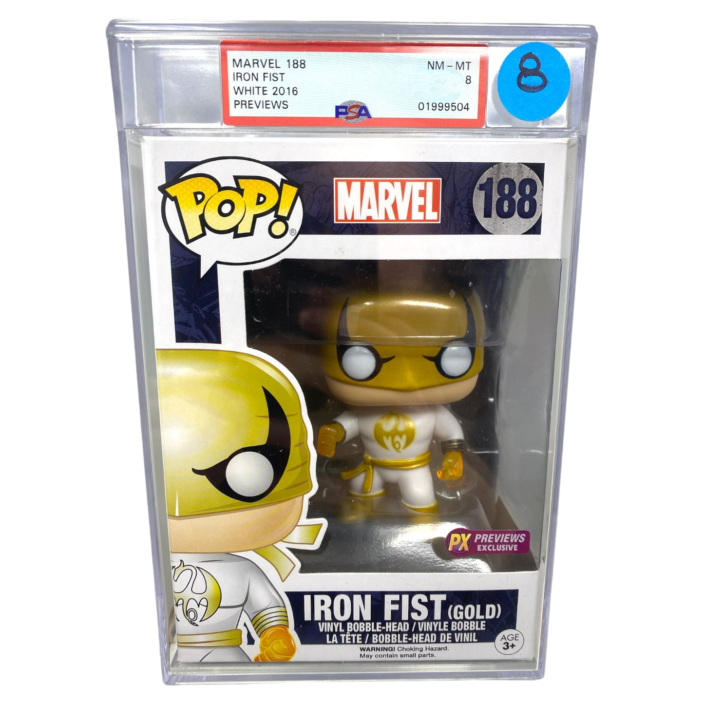 PSA Grade 8 2016 White Iron Fist (Gold) 188 PX Previews