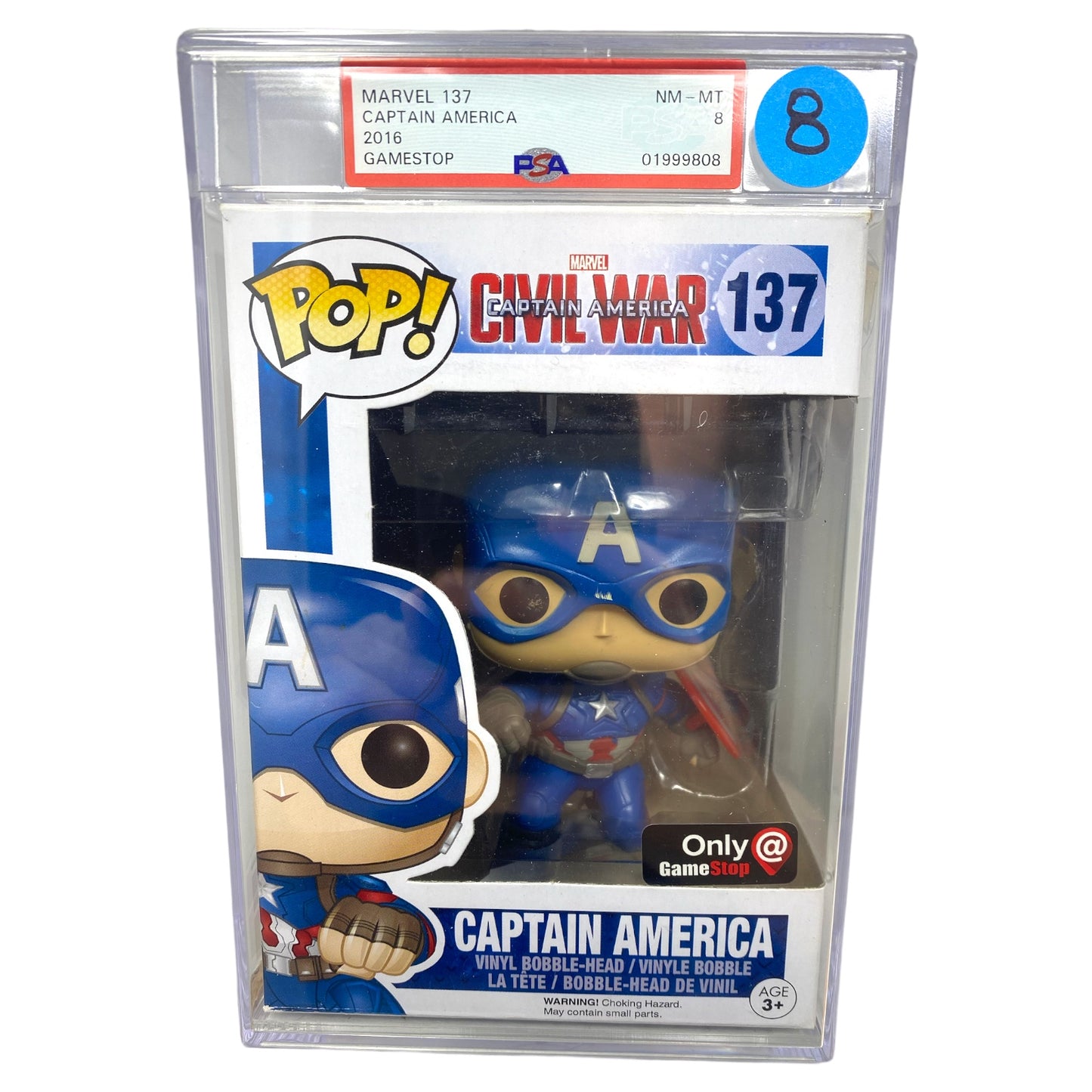 PSA Grade 8 2016 Captain America 137 GameStop Exclusive