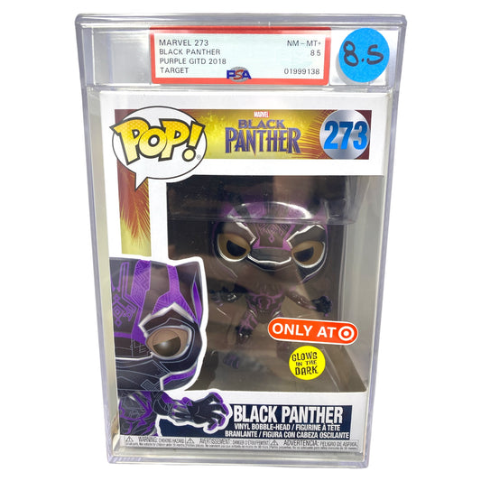 PSA Grade 8.5 2018 Purple Black Panther 273 Glows in the Dark Target Exclusive