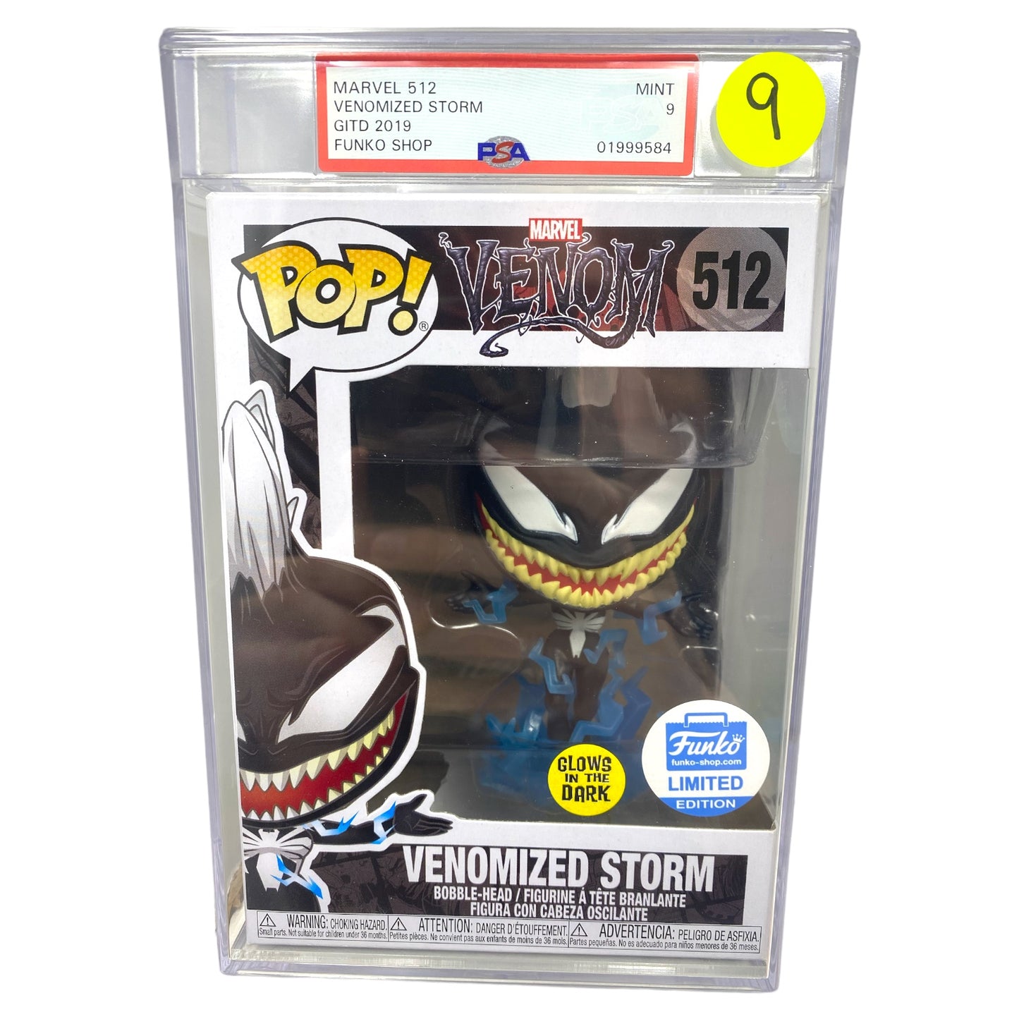 PSA Grade 9 2019 Venomized Storm 512 Glow in the Dark