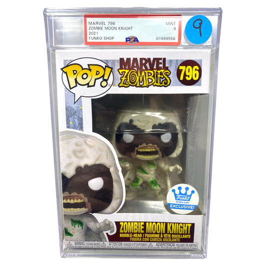 PSA Grade 9 2021 Zombie Moon Knight 796 Funko Shop Exclusive