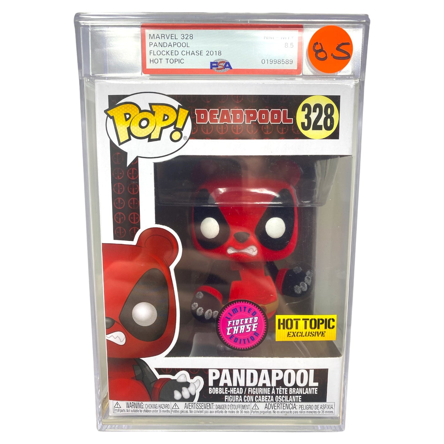 PSA Grade 8.5 2018 Pandapool 328 Flocked Chase, Hot Topic