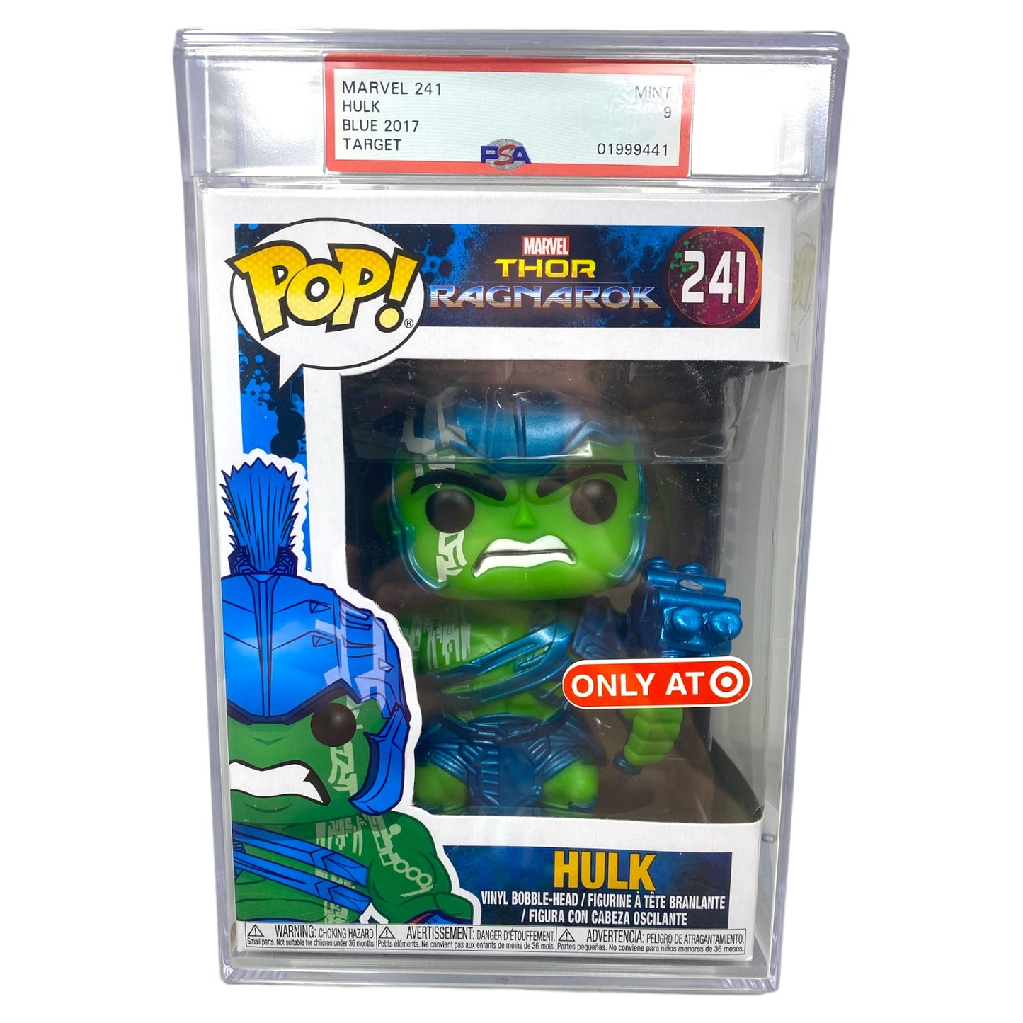 PSA Grade 9 Blue 2017 Hulk 241 Target Exclusive