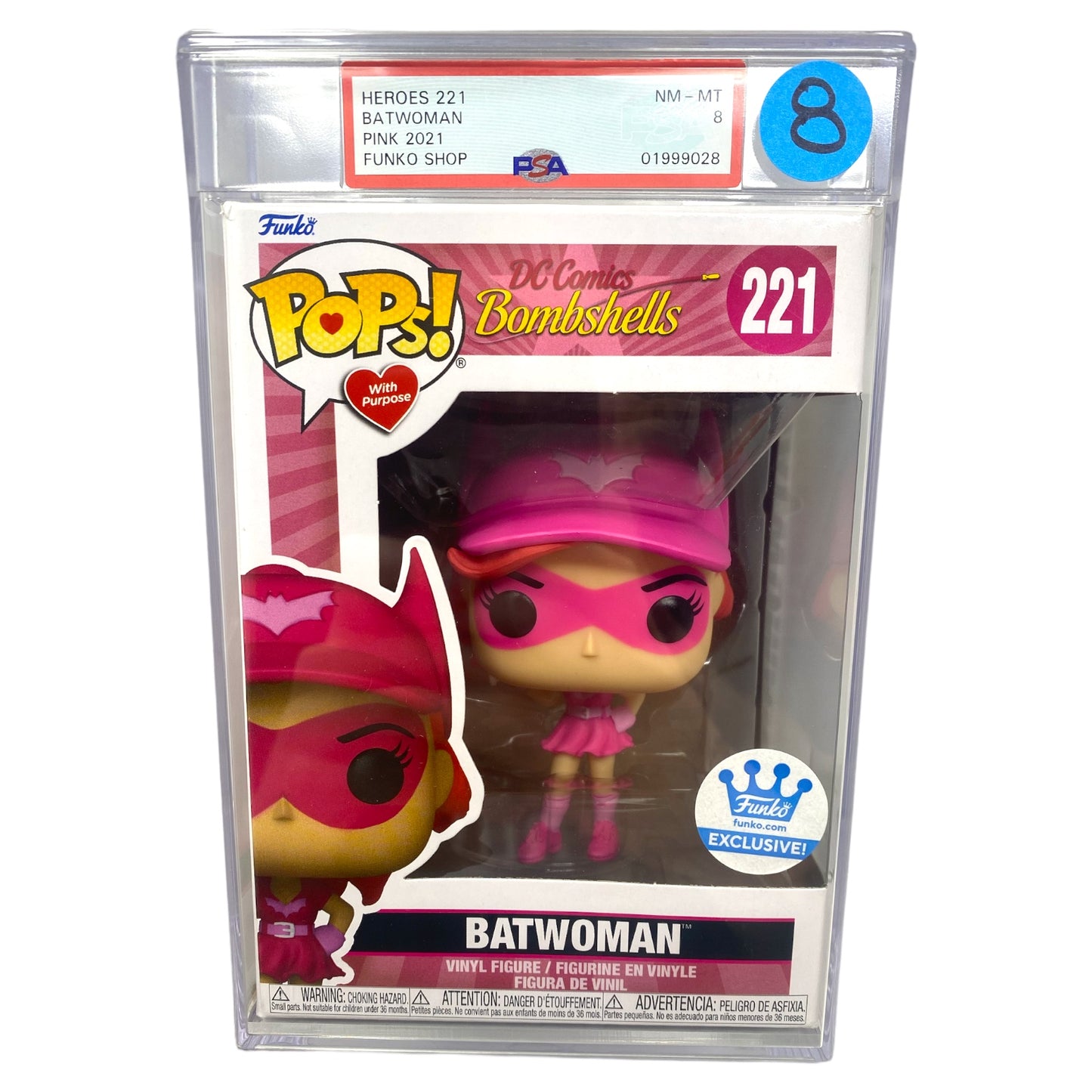 PSA Grade 8 Pink 2021 Batwoman 221 Funko Shop Exclusive